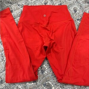 lululemon athletica Bright Red High-Rise Leggings